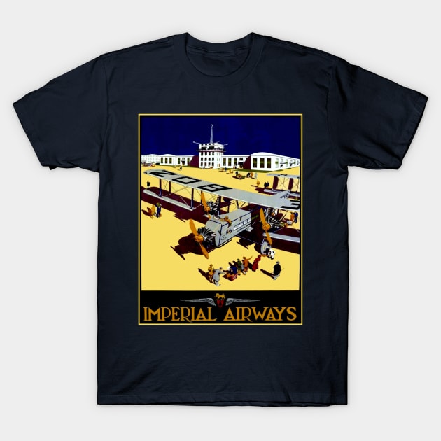 Imperial Airways Vintage Advertised Travel and Tourism Print T-Shirt by posterbobs